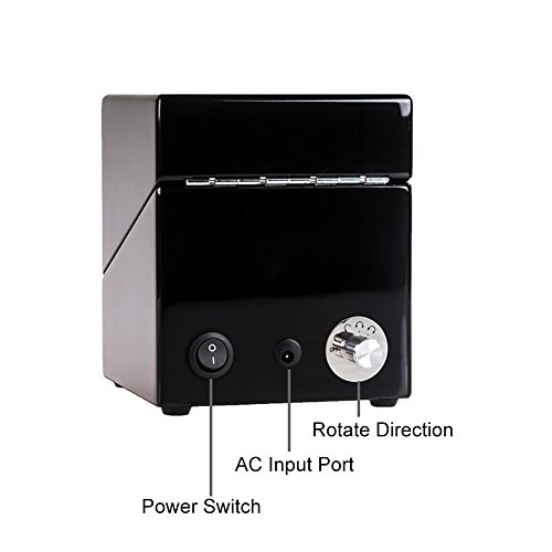 Driklux Automatic Single Watch Winder for Rolex with Quiet Motor,Premium Solid Wood Exterior and Soft Flexible Watch Pillows of Brown Leather