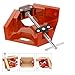 Housolution Right Angle Clamp, Single Handle 90°Corner Clamp, Aluminum Alloy Right Angle Clip Clamp Tool Woodworking Photo Frame Vise Holder with Adjustable Swing Jaw - Orange