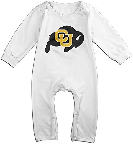 JJVAT University Of Colorado Buffaloes Long Sleeve Playsuit For 6-24 Months Infant Size 12 Months White