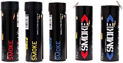 Photo Smoke Effect (5-Pack, 3 Regular and 2 Twin-Vented Burst) (Baby Gender Reveal - Red/Yellow/Blue)
