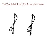 2pc 47inch Extension Cable Wire Cord Set for LED motorcycle ATV car Light Multi-color Neon Strip