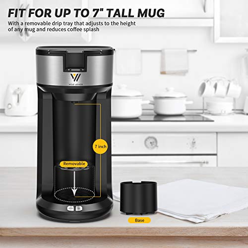 WOLF ARMOR Single Serve Coffee Maker for K Cup Pods, Coffee Grounds & Tea, 3IN1 Thermal Drip
