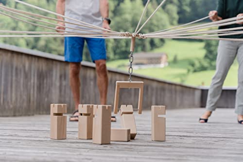 waelderspielzeug La Tour Froebel – Team Game for Adults and Children from 8 Years – The Original Local Beech Wood – Multicoloured or Nature