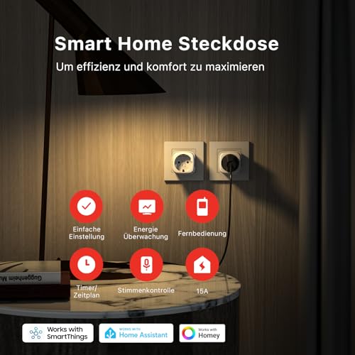 THIRDREALITY Zigbee Smart-Steckdose mit Stromverbrauchsmessung, 4 Stück (Typ F), 16A, Zigbee Repeater, ZigBee Hub erforderlich, kompatibel mit Home Assistant, Homey, SmartThings, Alexa, Hubitat thumbnail 2