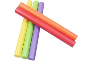 Garneck 6 Pcs Anti-Skid Relay Race Sticks for, Soft Athletics Track and Field Training Sports Random Color