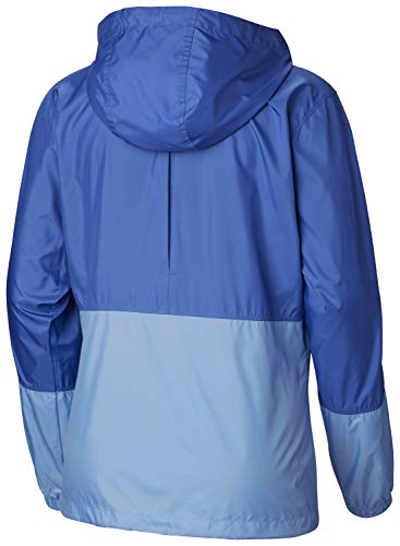 Columbia Women's Plus Size Flash Forward Windbreaker, Arctic Blue/White Cap, 3X - Thumbnail 2