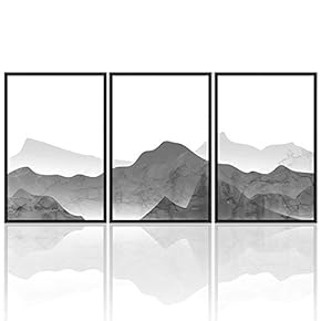 signwin 3 Piece Framed Canvas Wall Art Mountain...