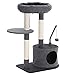 FEANDREA Cat Tree with Sisal-Covered Scratching Posts, Padded Condo and Top Perch, Activity Centre Playhouse Cat Tower Furniturethumb 1