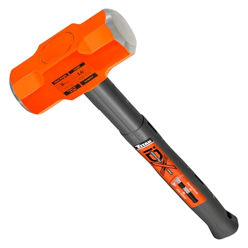 Titan iDX 63618 8lb Sledge Hammer with 16" Indestructible Handle Reinforced with