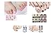 Bavs 6 Different Sheet Toes Nail Stickers Decal Beauty for Women Girls Kids Decals Manicure Polish 3D Art Glass Slice Toe Nail Sticker/Bling Bling Cubic 1 (Random)