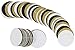 Paper Circle Dot Garland Streamer. 5 Pack of 10-Foot Garlands (50 Feet Total) as Black and Gold Decorations for Weddings, Birthday Parties, Showers, New Years Eve, or Any Event (White, Gold, Black)