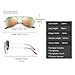 JM Retro Mirror Aviator Sunglasses for Men Women Metal Frame Sun Glasses UV 400 Protection (Gold/Pink)