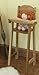 Camden Rose Cherry Wood Doll High Chair, Flat Pack, 30
