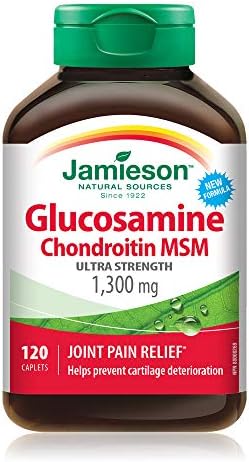Jamieson Glucosamine Chondroitin MSM, 1300 mg, 120 Capsules