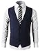 H2H Mens Formal Slim Fit Premium Business Dress Suit Lightweight Vests Navy US L/Asia XL (CMOV032)