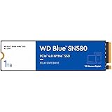 Western Digital 1TB WD Blue SN580 NVMe Internal Solid State Drive SSD - Gen4 x4 PCIe 16Gb/s, M.2 2280, Up to 4,150 MB/s - WDS