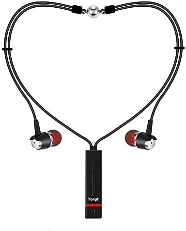 Wireless Headphones, Yongf Magnetic M7 Bluetooth Earphones Neckband with Mic Sports Exercise Waterproof HD Stereo in Ear Earbuds for Gym Running 8H Playtime Noise Cancelling Headsets (Black)
