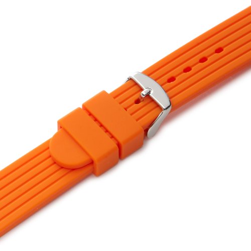 Hadley-Roma Men's MS3335RAG200 20-mm Genuine Silicone Diver Sport Watch Strap