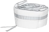 Baby Doll Bedding Modern Hotel Style Crib Bumper Pad for boy and Girl, Grey
