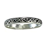 Narrow Sterling Silver Celtic Motif Band Ring for Men or Women sz 4-15