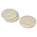 Creative Home Natural Champagne Marble Set of 4 Piece Round Coasters, 4