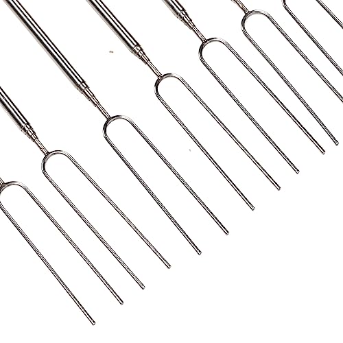 VGEBY 8 Varillas para Asar Malvaviscos, Telesc¡§?picas, Extensibles, para Asar Malvaviscos, Kit Extensible para Asar, Pinchos para Pinchos, Tenedores para Perros Calientes para Fogatas