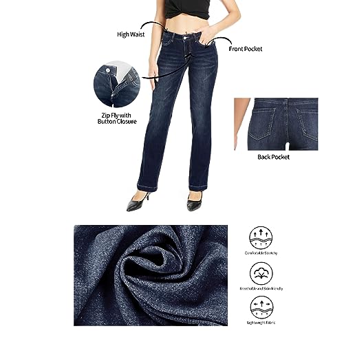REFULONER WOMEN’S FLARE JEANS HIGH WAISTED JEANS FOR WOMEN STRETCH DENIM PANTS COMFY CLASSIC PANTS BOOTCUT JEANS