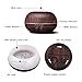 Arova 400ml Aromatherapy Essential Oil Diffuser , Cool Mist Air Humidifier , 4 Timer Setting , 7 Color Changing LED Lights, Auto Shut-off for Yoga Spa Office Home Dark Brown Wood Grain