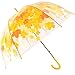 Kung Fu Smith Clear Bubble Umbrella for Kids Boy and Girls, Orange Leaves & Auto Open