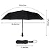 AmbrellaOK Windproof umbrella by, automatic rain umbrella with 10 ribs folding compact travel umbrella for men and women (Black)