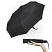 Windproof Umbrellas 55 Mph Various Colors Auto Open Travel Business Umbrella (Black)