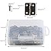 Anpatio Antique Bronze Mini Hinges 50pcs Butt Hinges 270 Degree Folding Hinge with 200pcs Replacement Screws for Wooden Jewelry Box Dollhouse Crafts 0.6 x 0.71 inches