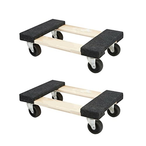 Small Moving Dolly 18x12 Flat Rolling Dolly - Holds up to 1000lbs (Mini 2 Pack)