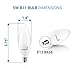 Hyperikon LED Candelabra Bulb B11 Frosted 5W (40W Equivalent), 3000K (Soft White Glow), Candle Bulb Chandelier, Small Base E12, Not Dimmable - Great for Bedroom, Basement, Kitchen (6 Pack)