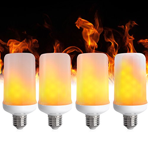 WEBSUN Flickering Light Bulbs 3 Modes Led Flame Effect Light Bulbs E26 Base - Vintage Atmosphere Lighting for Valentine's Day, Hotel, Bars, Home Decoration (1 Pack)