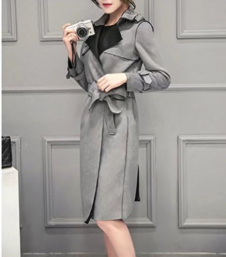 Amazon Co Jp トレンチコート レディース スプリングコート テロンチ 春 コート ロングコート 体型カバー 代 30代 ロング丈 グレー 秋 通勤 Xl 服 ファッション小物