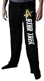 Star Trek Gold Emblem Mens Black Sleep Pants