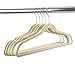 Finnhomy Heavy Duty 50 Pack Clothes Hangers with 10 Sturdy Multiple Use Finger Clips, Durable Slim-Line Velvet Hangers, Beige