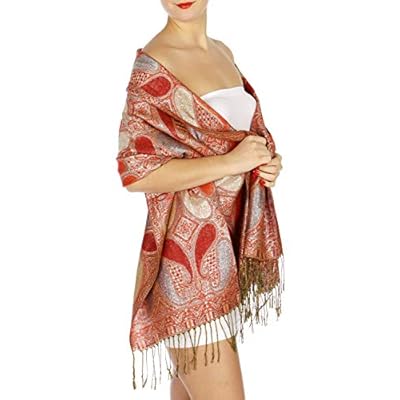 Pashmina Scarfs for Women, Pashminas Wrap Shawls, Soft Wedding Scarf, Paisley Lurex Jacquard Evening Scarves Pashmina Scarfs for Women, Pashminas Wrap Shawls, Soft Wedding Scarf, Paisley Lurex Jacquard Evening Scarves