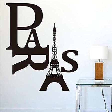 paris - turm zitate wandsticker zuhause kunst dekor vinyl - aufkleber