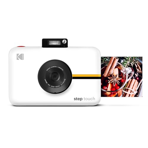 KODAK Step Touch 13 MP Digitalkamera und Sofortbilddrucker mit 3,5-Zoll-LCD-Touchscreen, 1080p HD-Video, Bearbeitungsfunktionen, Bluetooth und Zink Zero Ink-Technologie , Weiß