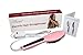 SCENIC Best Prime Electric Hair Heating Ceramic Straightening & Detangling Brush - Anti Scald, Zero Damage,Gives A Shiny Sleek Look,Digital Styling Comb Iron [Pink]