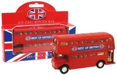 Die Cast Replica London Double Decker Red Bus Model with Pull Back Action by Diecast models
