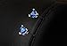 White Gold Plated Titanic Heart of the Ocean Blue Cubic Zirconia Stud Earrings Fashion Jewelry for Adult Women