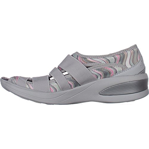 Bzees womens frill fabric peep toe boat shoes, white, size 6.0