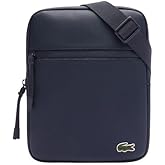 Lacoste Mens Medium LCST Zippered Petit Piqué Crossover Bag