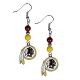 NFL Washington Redskins Fan Bead Dangle Earrings