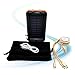SPEEDWOLF 15,000MAH Waterproof Powerbank Dual USB Portable Chargers Solar Power Bank Battery for iPhone Android cellphones with 3in1 USB Cable and 2LED Flashlight for Emergency Outdoor Camping Travel