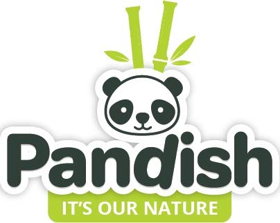 Eco Friendly Natural Plates | Special Mixture of Bamboo & Sugarcane | 100 COUNT | Premium Quality | Compostable & Biodegradable | Plastic & Paper Plates Alternative | FDA Approved | Pandish