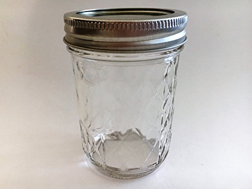 Mason Ball Jelly Jars-8 oz. each - Quilted Crystal Style-One Jar